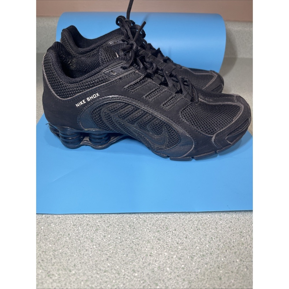 Nike Shox Womens Sz 7  Triple Black Sparkle Sneakers 356918-002 Shoes 2013